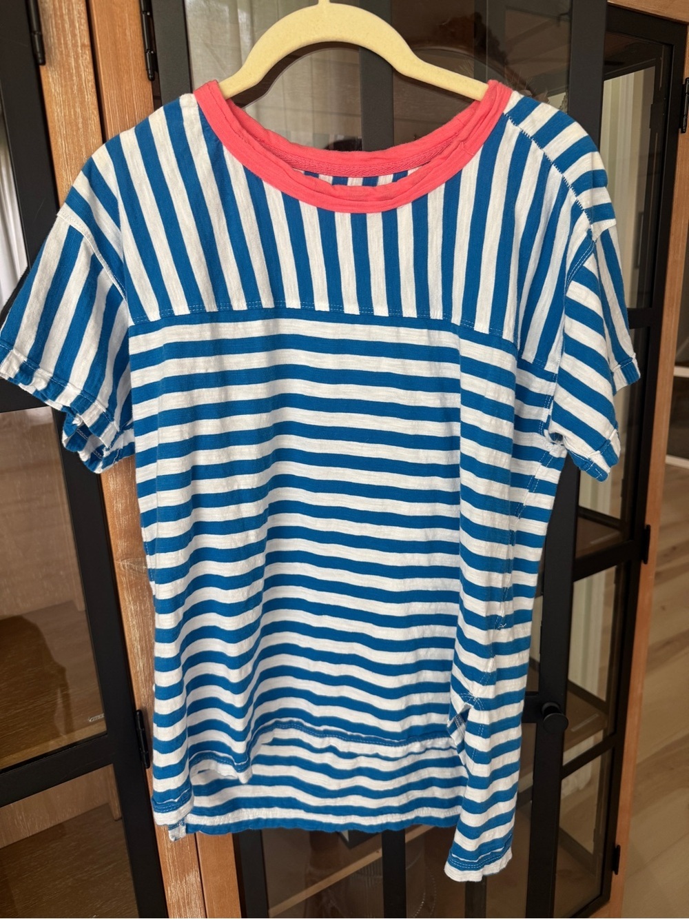Pilcro striped tee Anthropologie Jordyn Cotton CrewNeck Oversized short sleeve